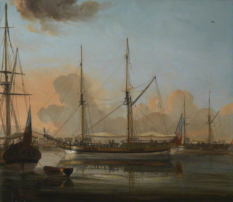 The 'Charlotte of Chittagong' and Other Vessels at Anchor in the River Hoogli