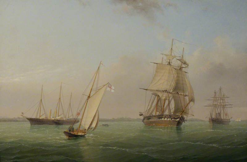 HMY 'Victoria and Albert II' and HMS 'Warrior'