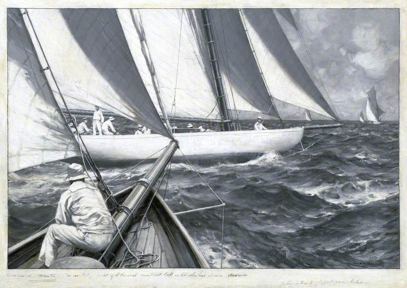 A Yacht Luffing