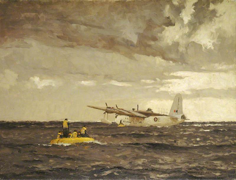 A Sunderland Flying Boat Rescuing the Crew of a Liberator