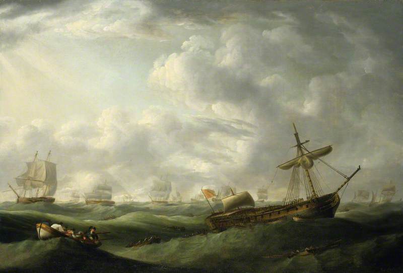 Loss of HMS 'Ramillies', September 1782: Ship Abandoned in Abating Storm