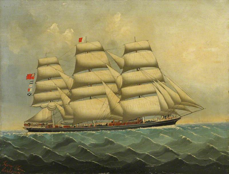 The Ship 'Four Winds' in a Choppy Sea