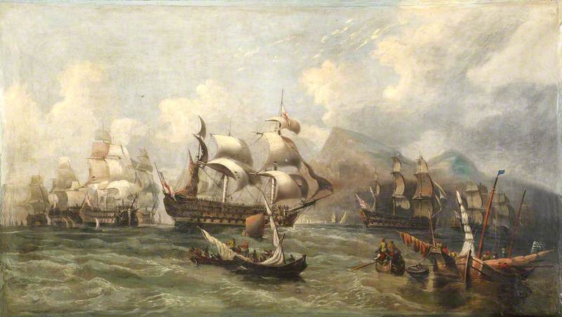 HMS 'Victory' Towed into Gibraltar, 1805