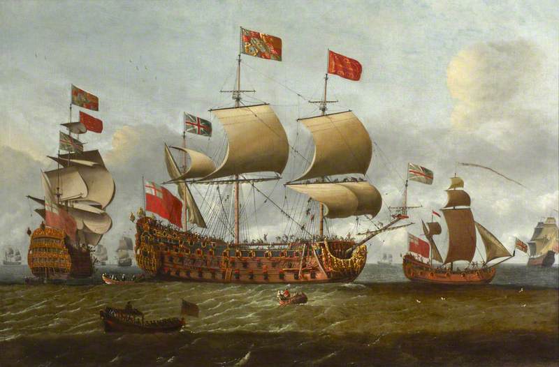 HMS 'Britannia' in Two Positions