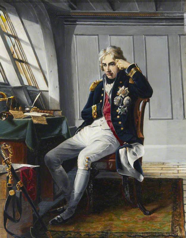 Viscount Horatio Nelson (1758–1805), before the Battle of Trafalgar, 21 October 1805