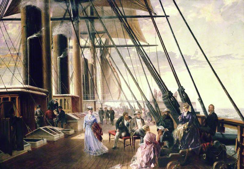 A Deck Scene on the 'Great Eastern'