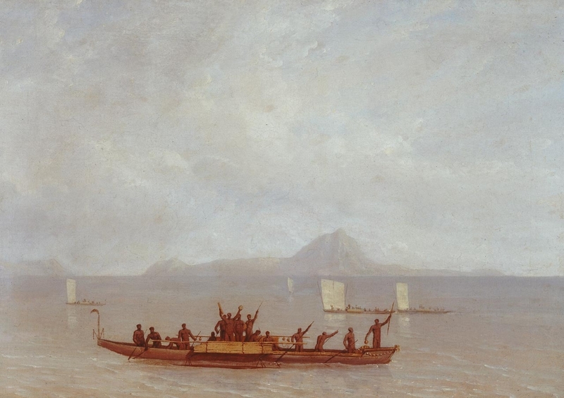 View of Murray's Islands with the Natives Offering to Barter, October 1802