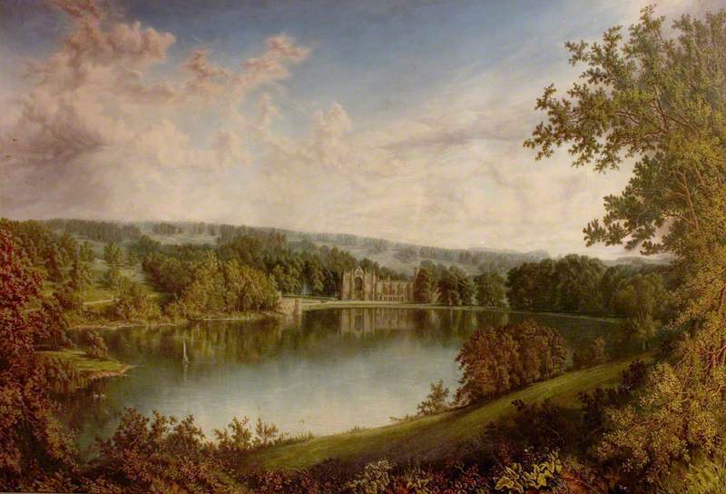 Newstead Abbey, Nottinghamshire, from the Upper Lake