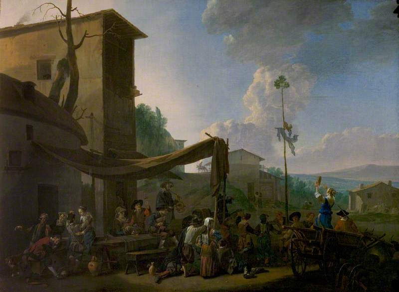 A Village Festival, Peasants Merrymaking Outside an Inn