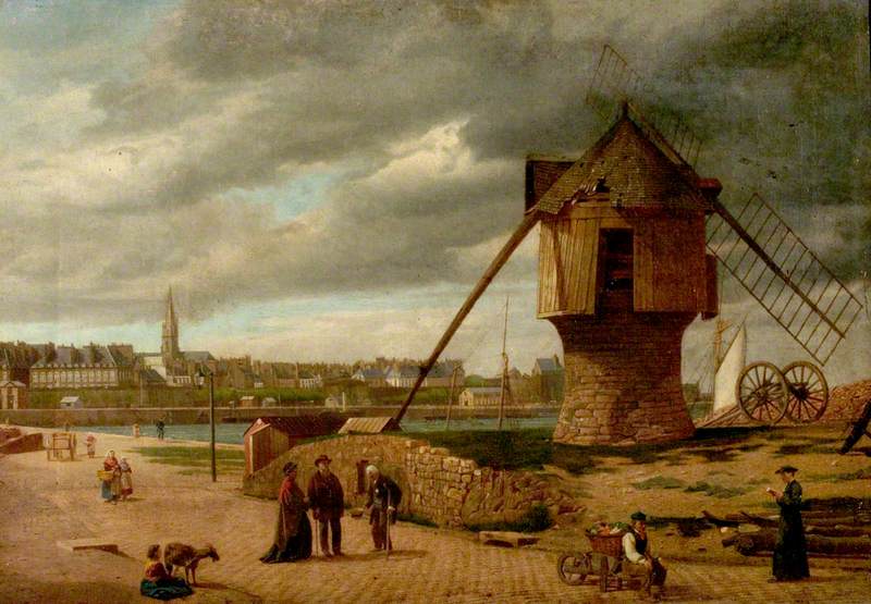 Landscape with a Windmill, St Malo, France