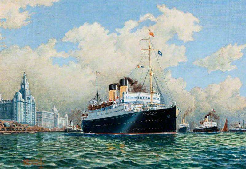 SS 'Metagama' Leaving Liverpool