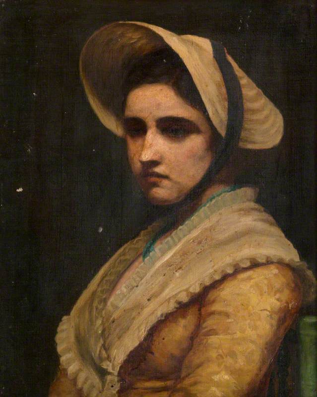 Portrait of a Lady Wearing a Bonnet