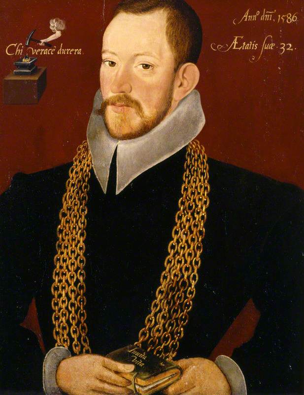 Richard Carew (1555–1620), Aged 32, as High-Sherrif and Deputy-Lieutenant of Cornwall