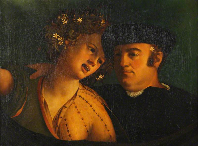 A Man Embracing a Woman