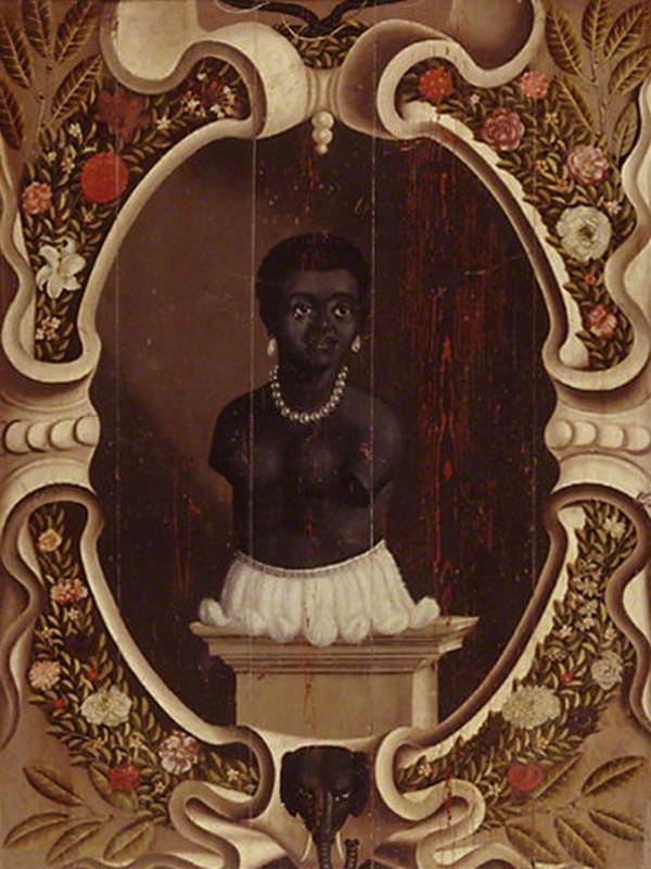 Africa, Personified by a Simulated Bust in an Ornamental Niche