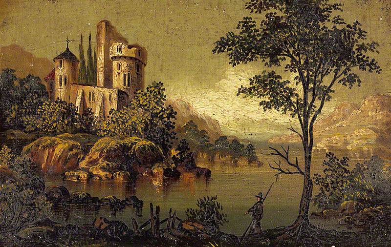 View of an Imaginary Castle with a Round Tower