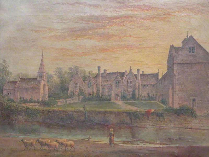 Great Chalfield Manor from the North, at Sunset