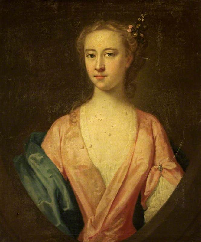 Portrait of a Lady with Flowers in Her Hair