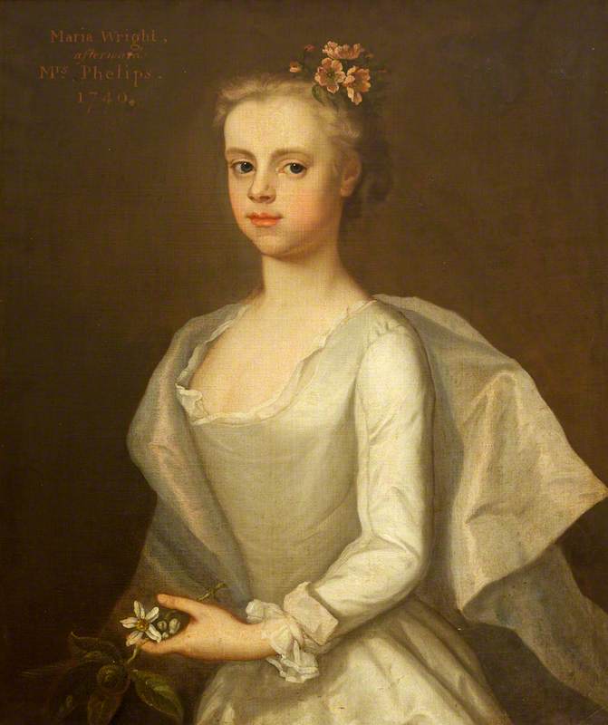 Called 'Maria Wright (1730–1793), Mrs Edward Phelips V, as a Girl'