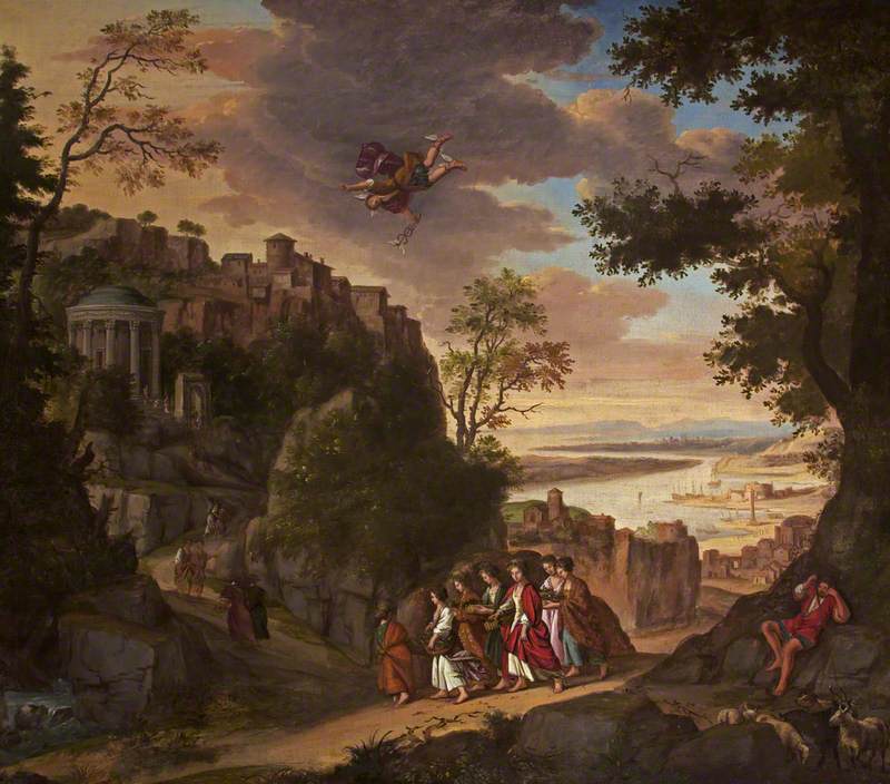 Mercury and the Daughters of Cecrops (Aglauros, Herse and Pandrosus Going to the Temple of Minerva)