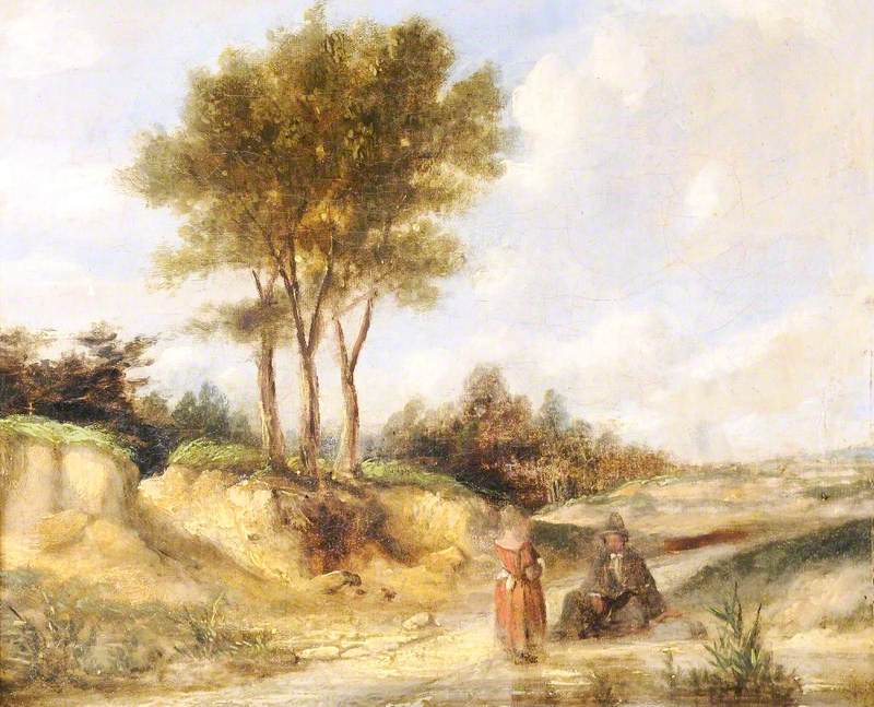 Figures on a Country Road