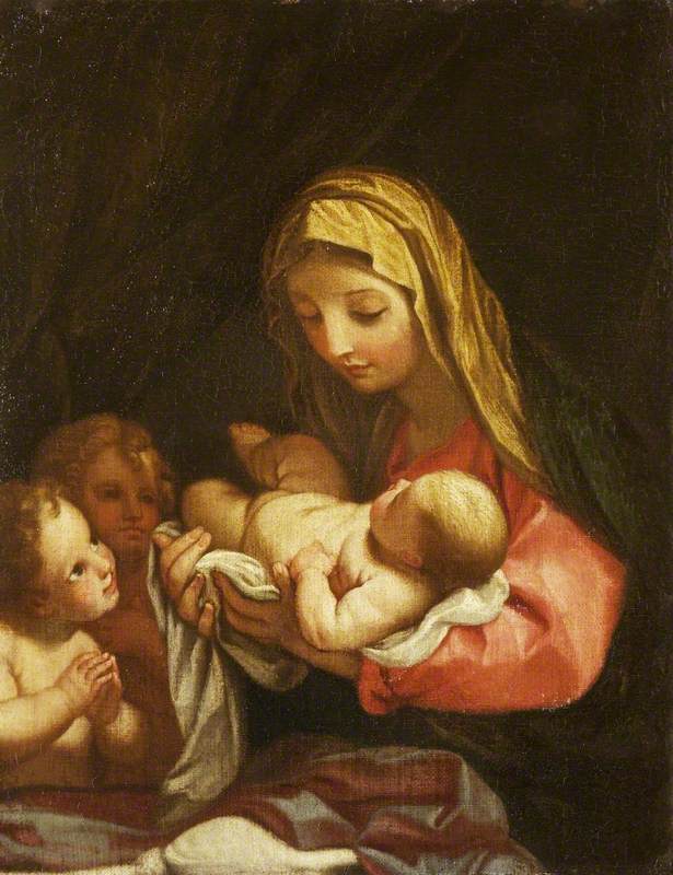 The Madonna and Child with Two Adoring Putti