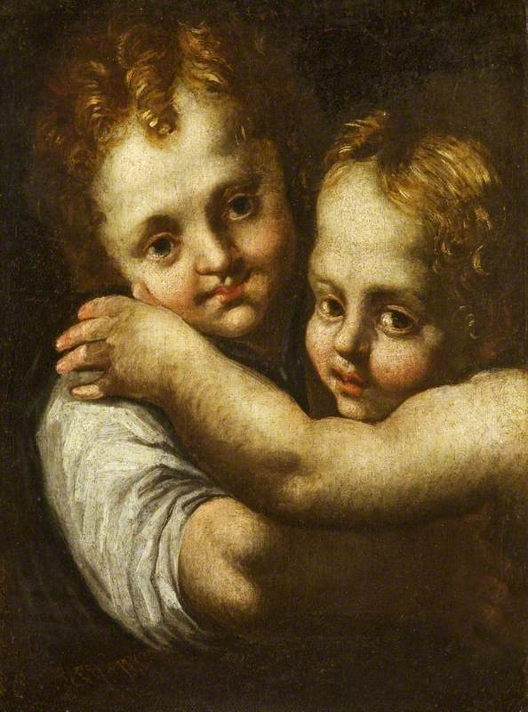 Two Children Embracing
