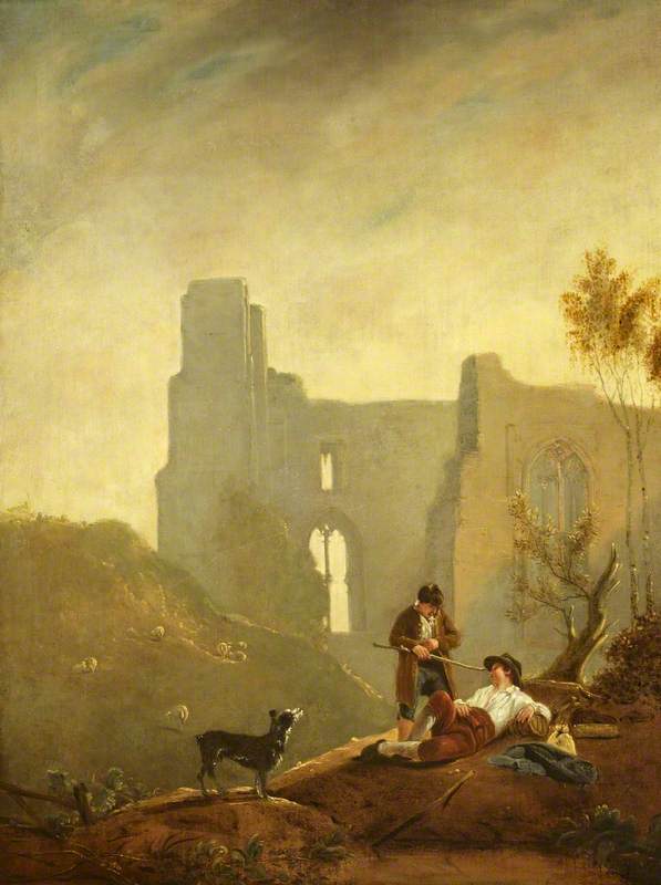 A Sleeping Shepherd with the Ruins of Kenilworth Castle