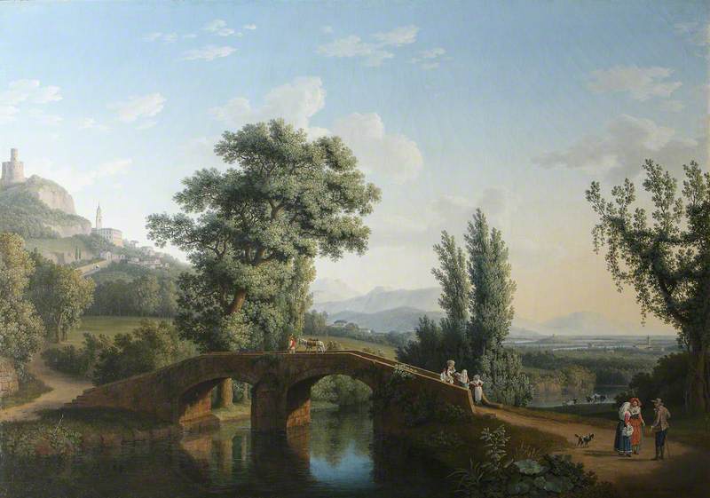 Landscape with a Bridge, with a View of Monte Sarchio