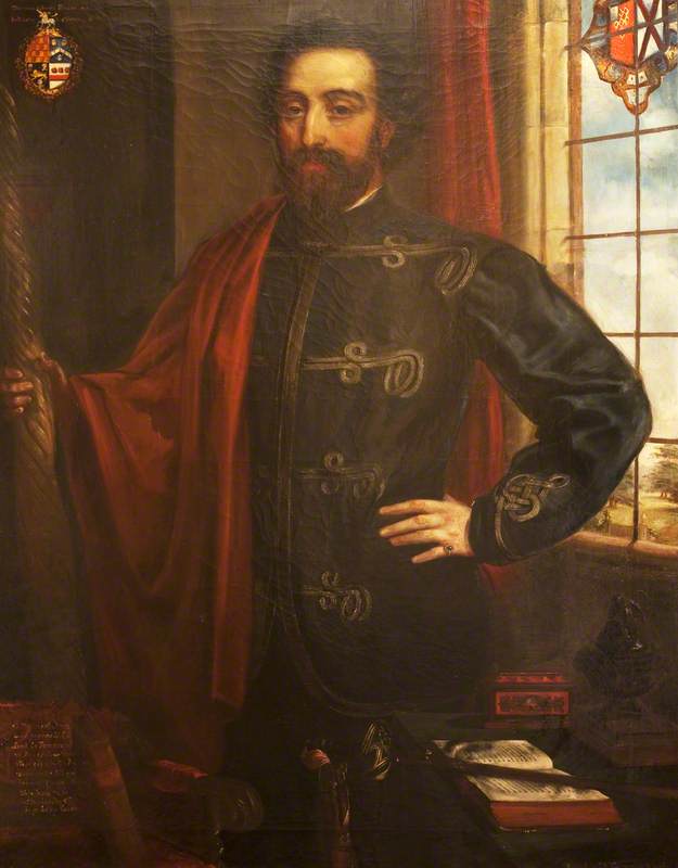 Captain Marmion Edward Ferrers (1813–1884), Holding a Narwhal Horn