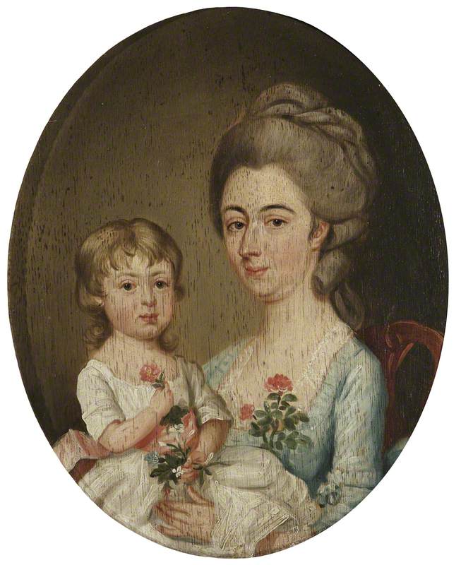 Grace Searle, Mrs William Benthall, and Her Son Thornton Benthall