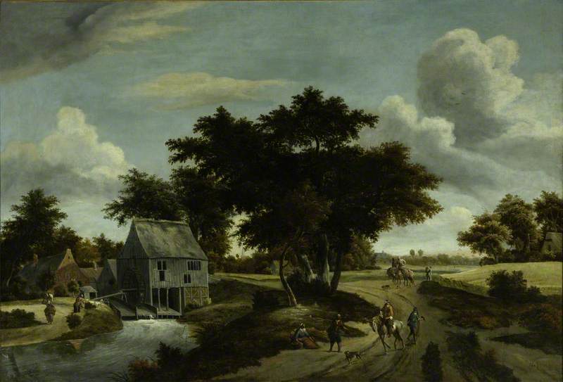 A Wooded Landscape with a Mill 