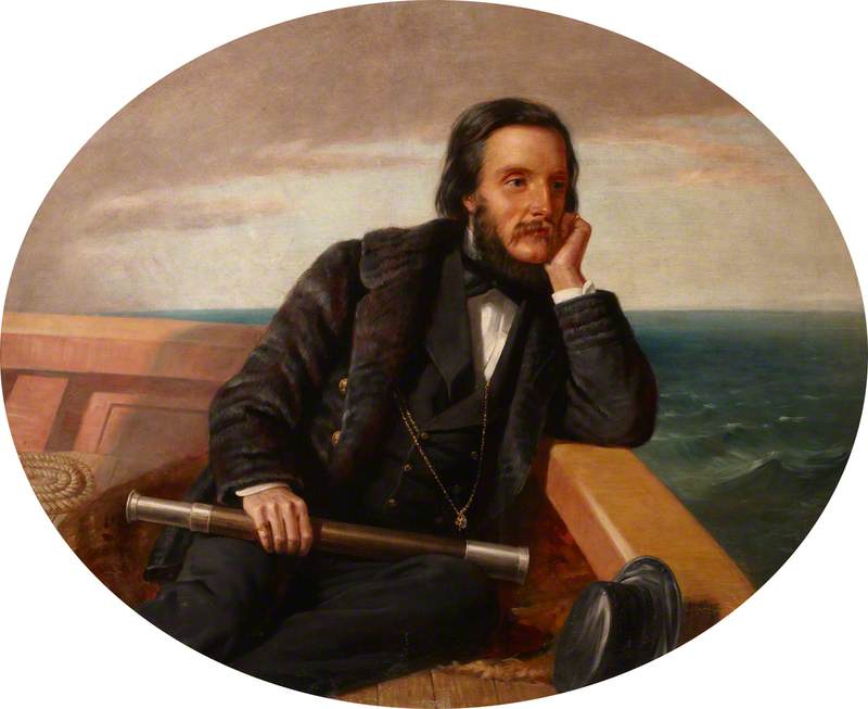 Edward Ward (1827–1881), 4th Viscount Bangor, on a Yacht