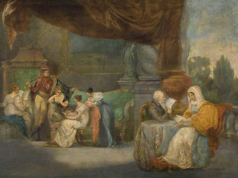 A Conversation Piece, with Robert, 1st Marquess of Londonderry, His Second Wife, Lady Frances Pratt, Her Son, Charles William, Later 3rd Marquess, and Her Four Younger Daughters, Selina, Matilda, Emily Jane and Octavia