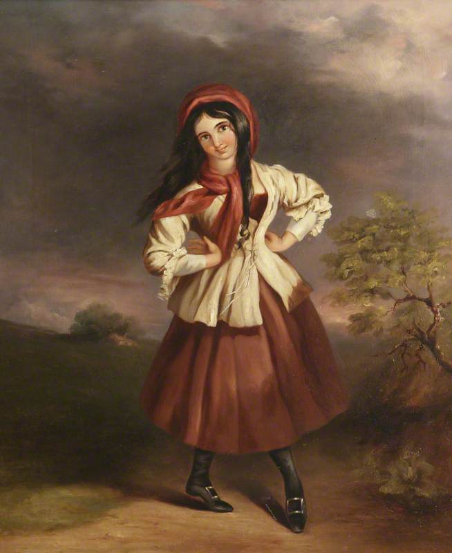 A Dancing Colleen in a Landscape