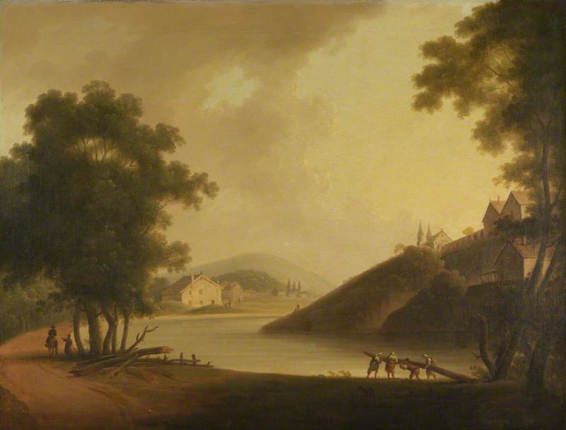 Landscape with Loggers Working by a River