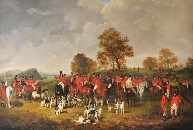 The Cheshire Hunt with Wilbraham Egerton of Tatton (1781–1856), and His Son William Tatton Egerton (1806–1883), 1st Baron Egerton of Tatton