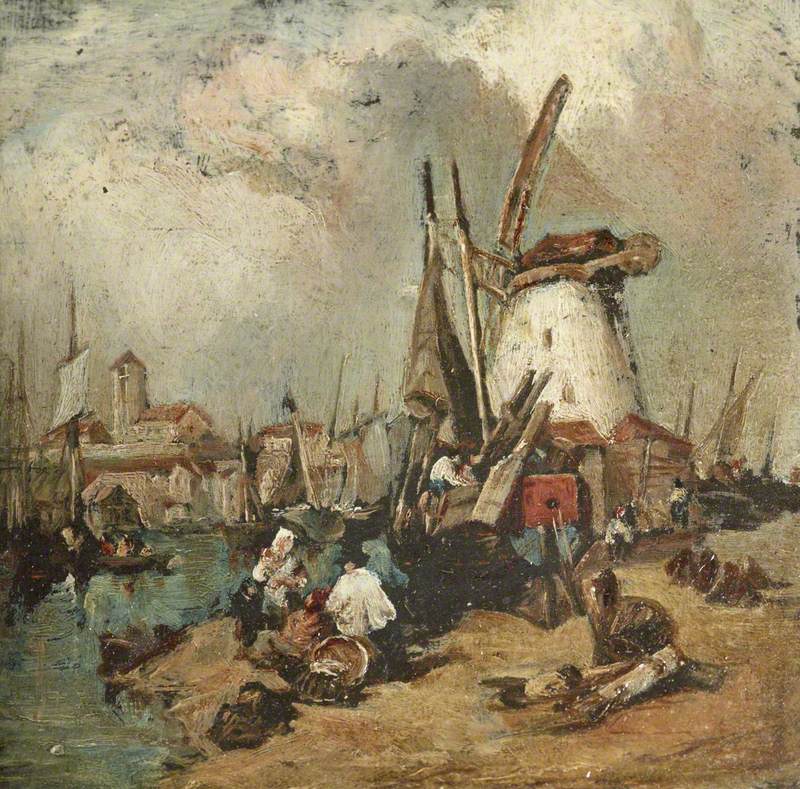 A Windmill on a River