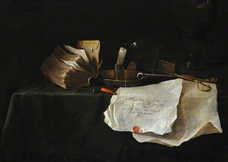 A Vanitas Still Life with a Jacobite Inscription