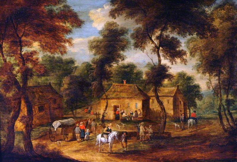 Village Scene with Peasants
