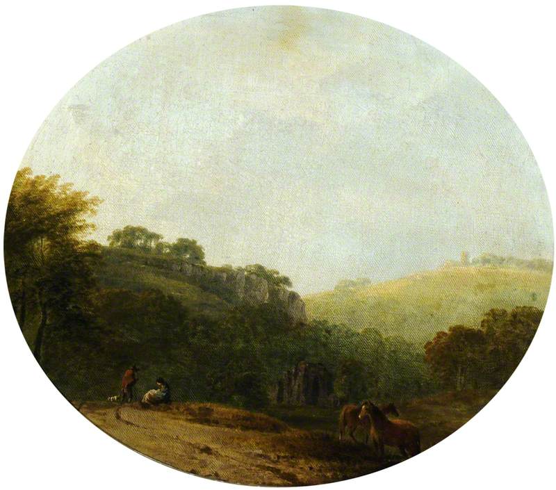 Figures and Horses in a Rural Landscape