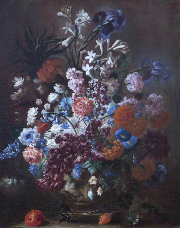 Still Life with Summer Flowers in an Urn
