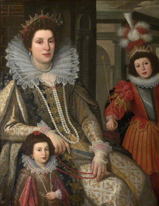 Maria Maddalena (1589–1631), Grand Duchess of Tuscany, with Her Eldest Son Grand Duke Ferdinand II (1610–1670), and Youngest Daughter Anna de' Medici (1616–1676), Later Archduchess of the Tyrol