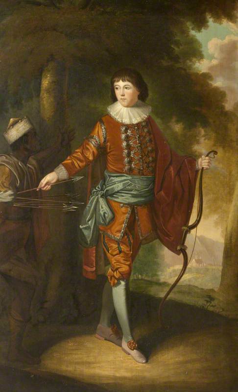 John Delaval (1756–1775), as an Archer, with a Black Page