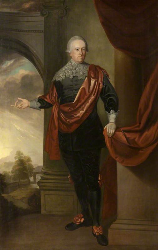 John Hussey Delaval (1728–1808), Bt, Later Lord Delaval, in Van Dyck Dress