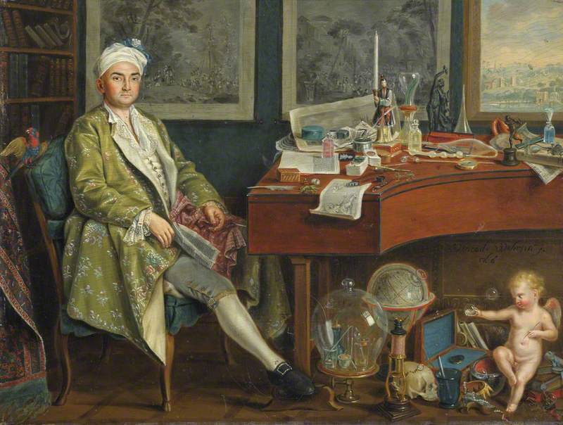 A Collector in His Study
