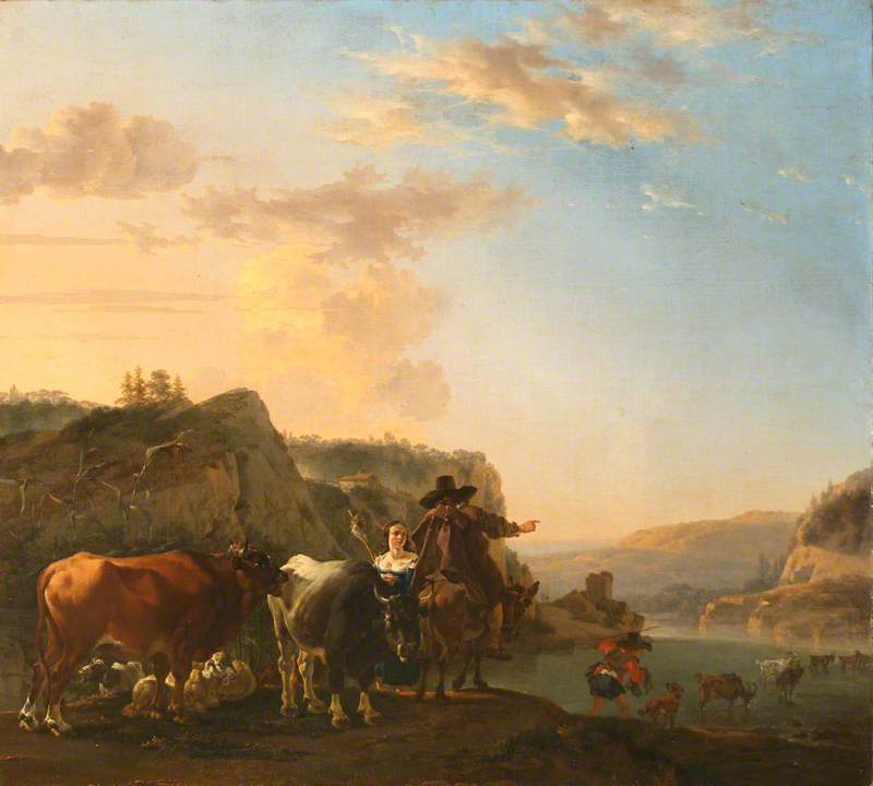 A Landscape with Peasants (Landscape with Herdsmen Fording a River)
