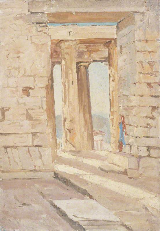 Remains of a Doric Temple, Doorway and Columns