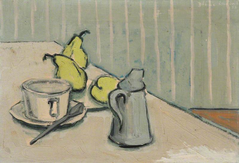 Still Life of Pears with Cup and Jug