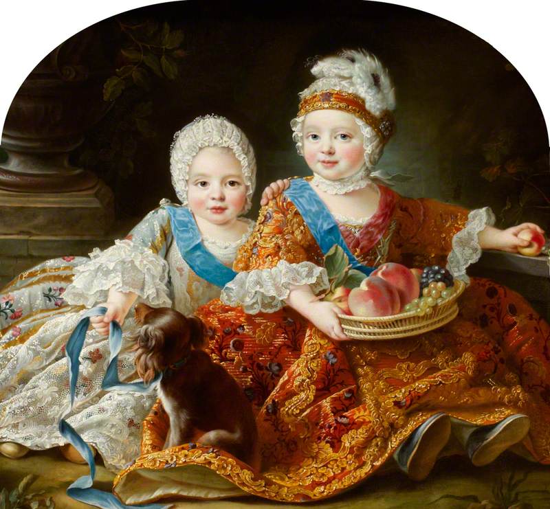 Louis Auguste, duc de Berry (later Louis XVI, 1754–1793, King of France), and Louis-Stanislas-Xavier, comte de Provence (later Louis XVIII, 1755–1824, King of France), as Children